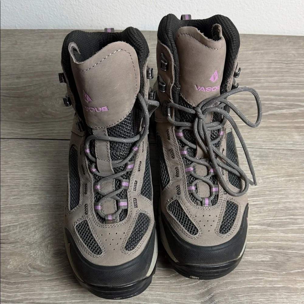 Vasque Women's Taupe and Pink Lace-Up Hiking Boots - Picture 4 of 6